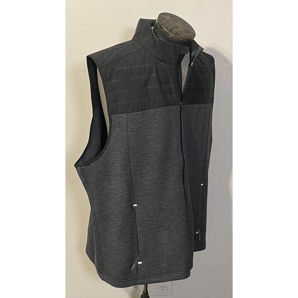 Southern Tide Vest Mens 2XL Gray Black Full‎ Zip Golf Performance Lightweight - Picture 4 of 10